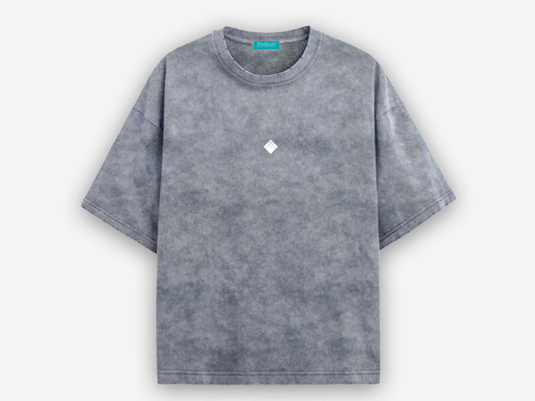 Distressed Stone Washed T-Shirt Light Grey | Pantalón