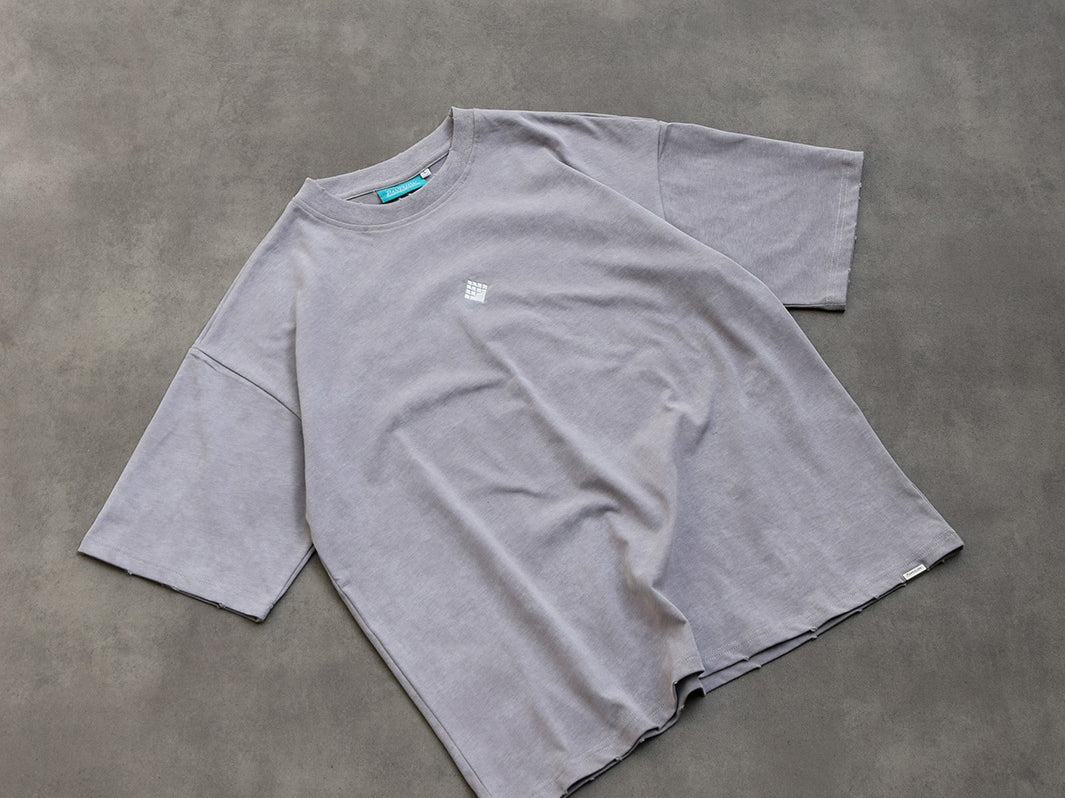 Distressed Stone Washed T-Shirt Light Grey | Pantalón