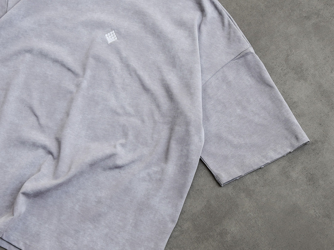 Distressed Stone Washed T-Shirt Light Grey | Pantalón