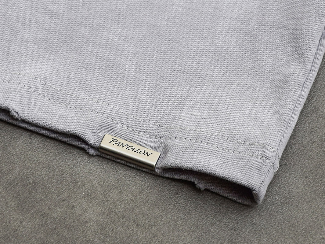 Distressed Stone Washed T-Shirt Light Grey | Pantalón