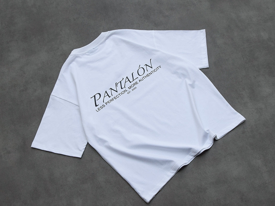 Less Perfection More Authencity T-Shirt Pure White | Pantalón