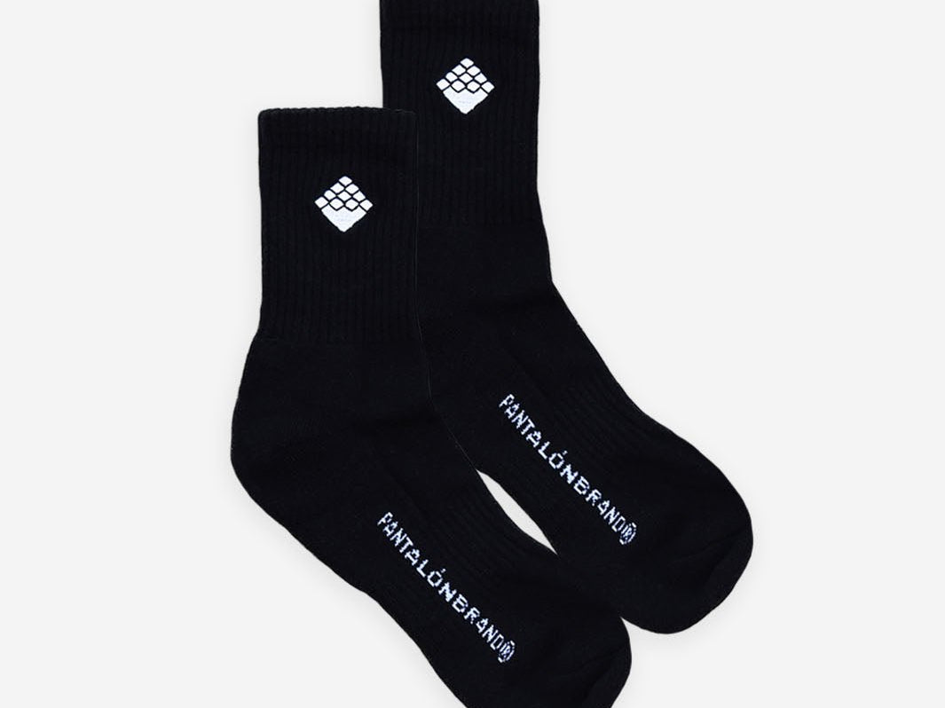 Everyday Logo Cuff Socks Black/White | Pantalón Brand