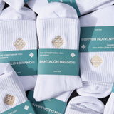 Everyday Logo Cuff Socks White/Cream | Pantalón Brand